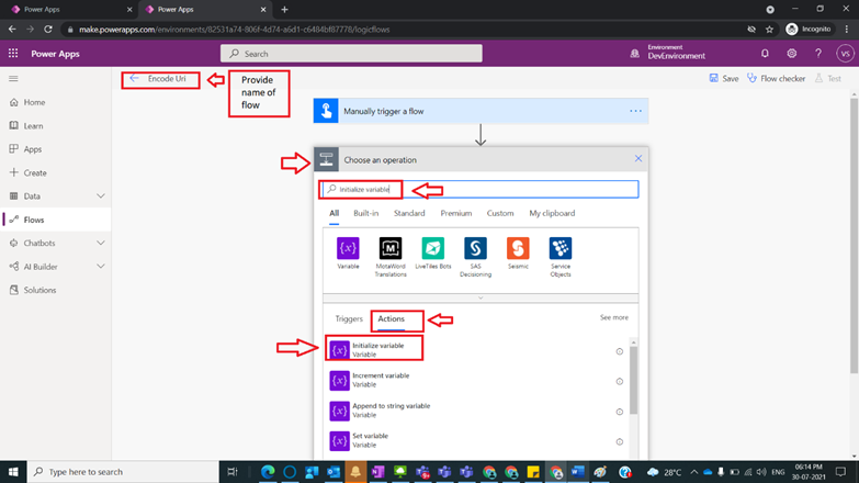 Usage of Encode Uri in Power Automate